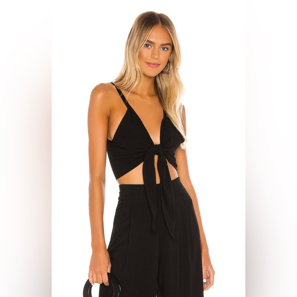 Indah Rockaway Camisole Top in Black